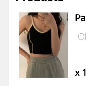 black padded tank top